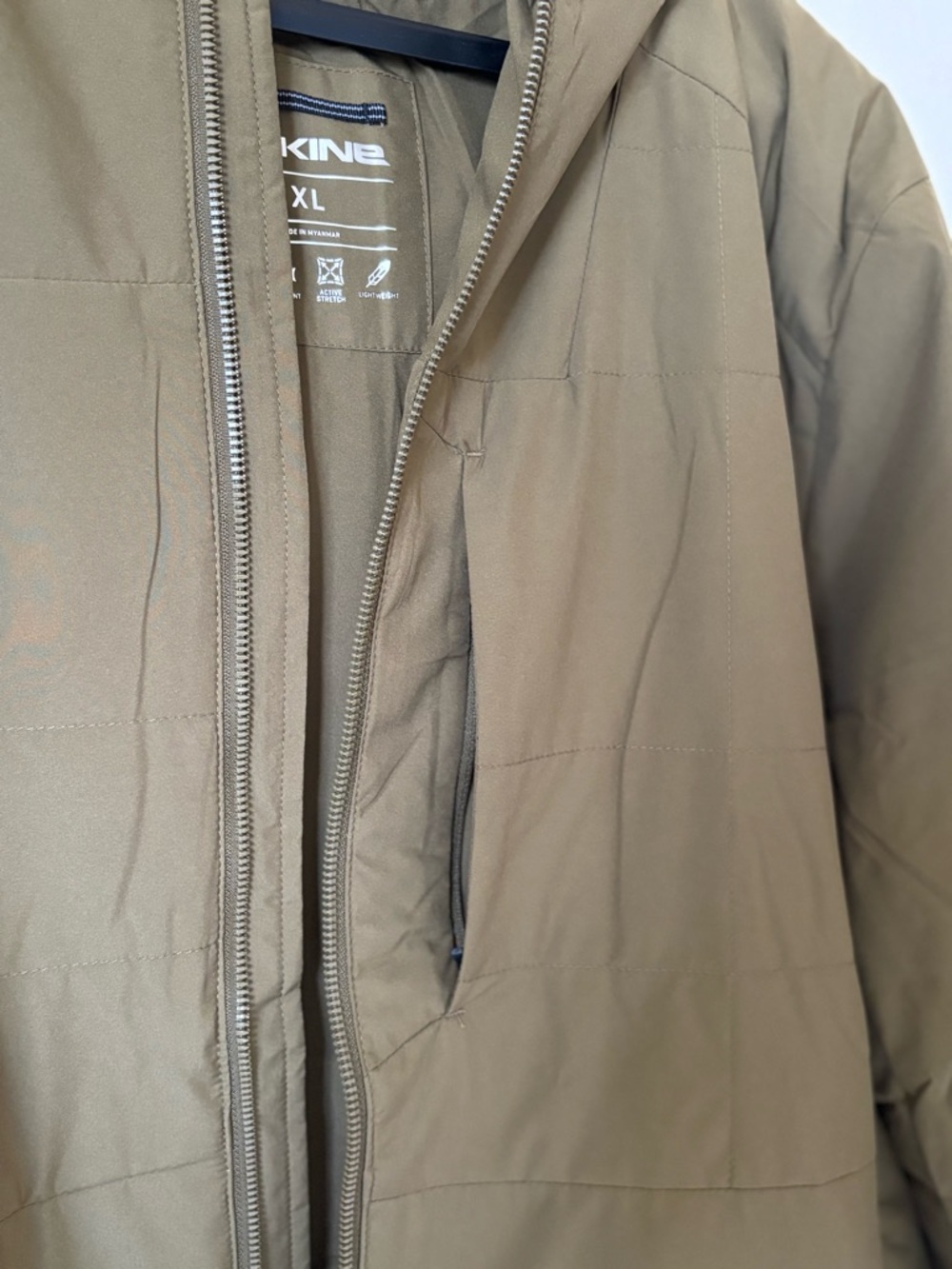 Dakine Men's Olive Green Hooded Puffer Jacket - Picture 4 of 5